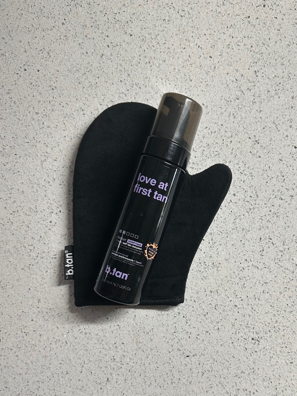 B.tan Love At First Tan self tan mousse with Mitt